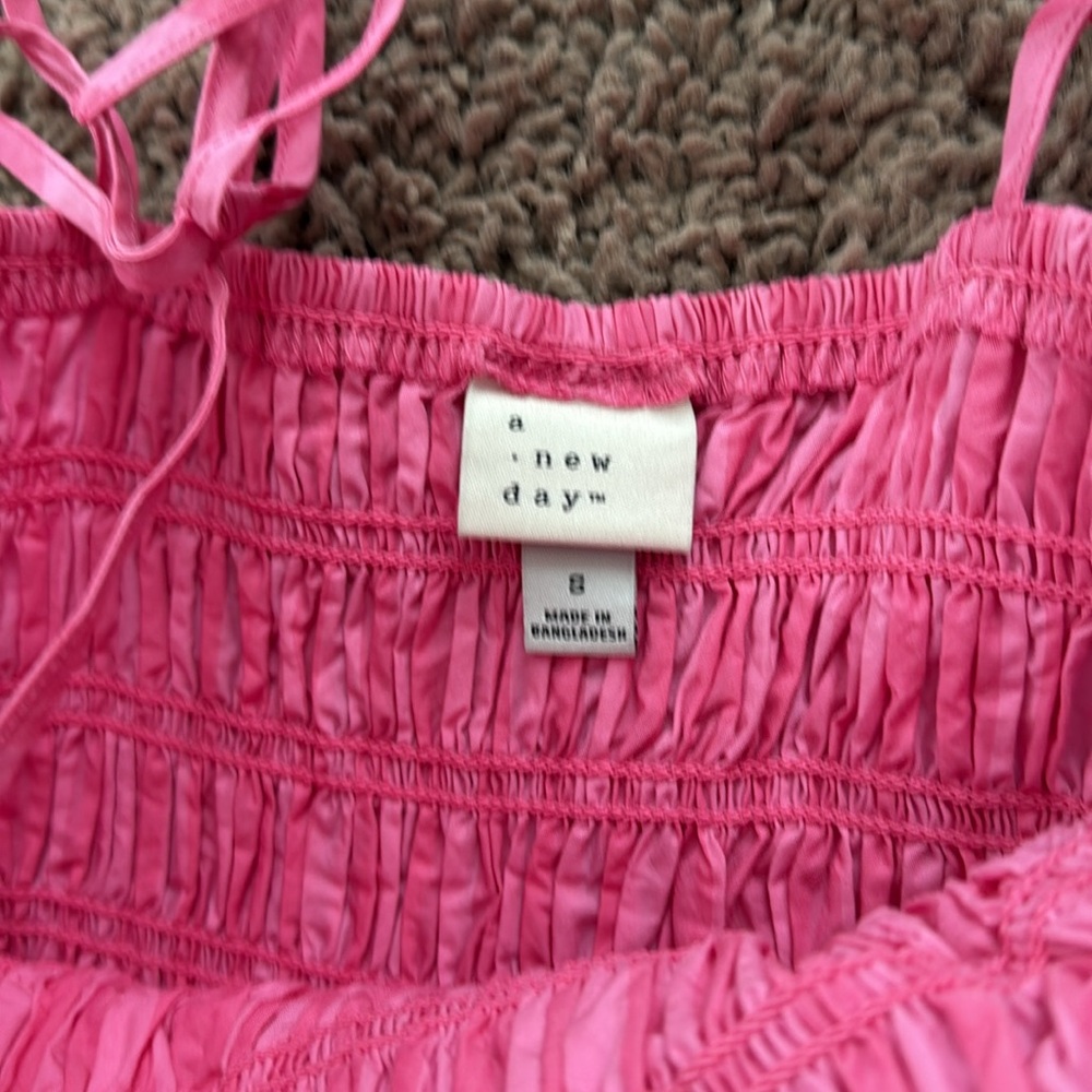 Pink Striped Cotton Dress - Picture 2 of 4